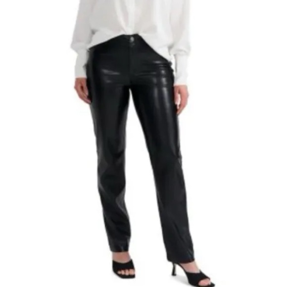 Joie Faux Leather Pants Black Limited Edition MSRP $148. NWT - Picture 4 of 6